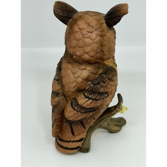 VTG Lefton China Great Horned Owl Figurine Ceramic Woodland Bird 1983–1990s - Picture 4 of 8